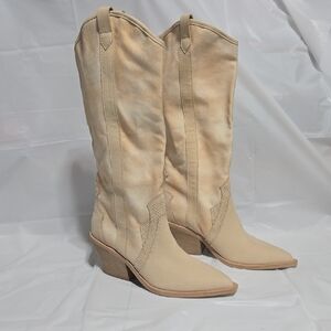 Dolce Vita Beige Heeled Boots